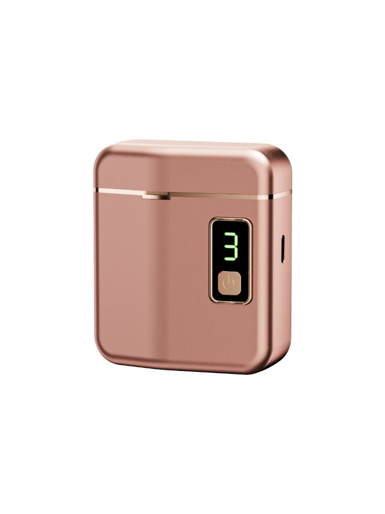 Dusty pink portable electric nail buffer by Trendsi with one size fits all design, showing a compact, handheld manicure tool.