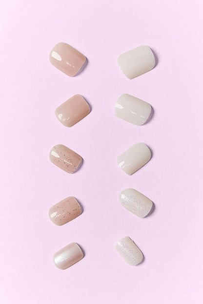 Trendsi SO PINK BEAUTY press-on nails in one size, displayed in two packs with pink and elegant nail designs
