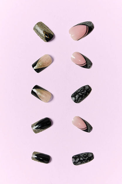 Trendsi SO Pink Beauty press-on nails in two packs, elegant one-size manicure with bright pink, glossy finish and stylish design.