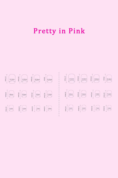 Trendsi SO PINK BEAUTY press-on nails in two packs, elegant one-size pink acrylic nails for stylish manicures.