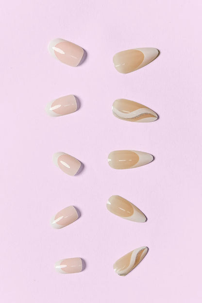 Trendsi SO Pink Beauty press-on nails in two packs, elegant one-size design with a soft pink finish, suitable for easy at-home manicures.