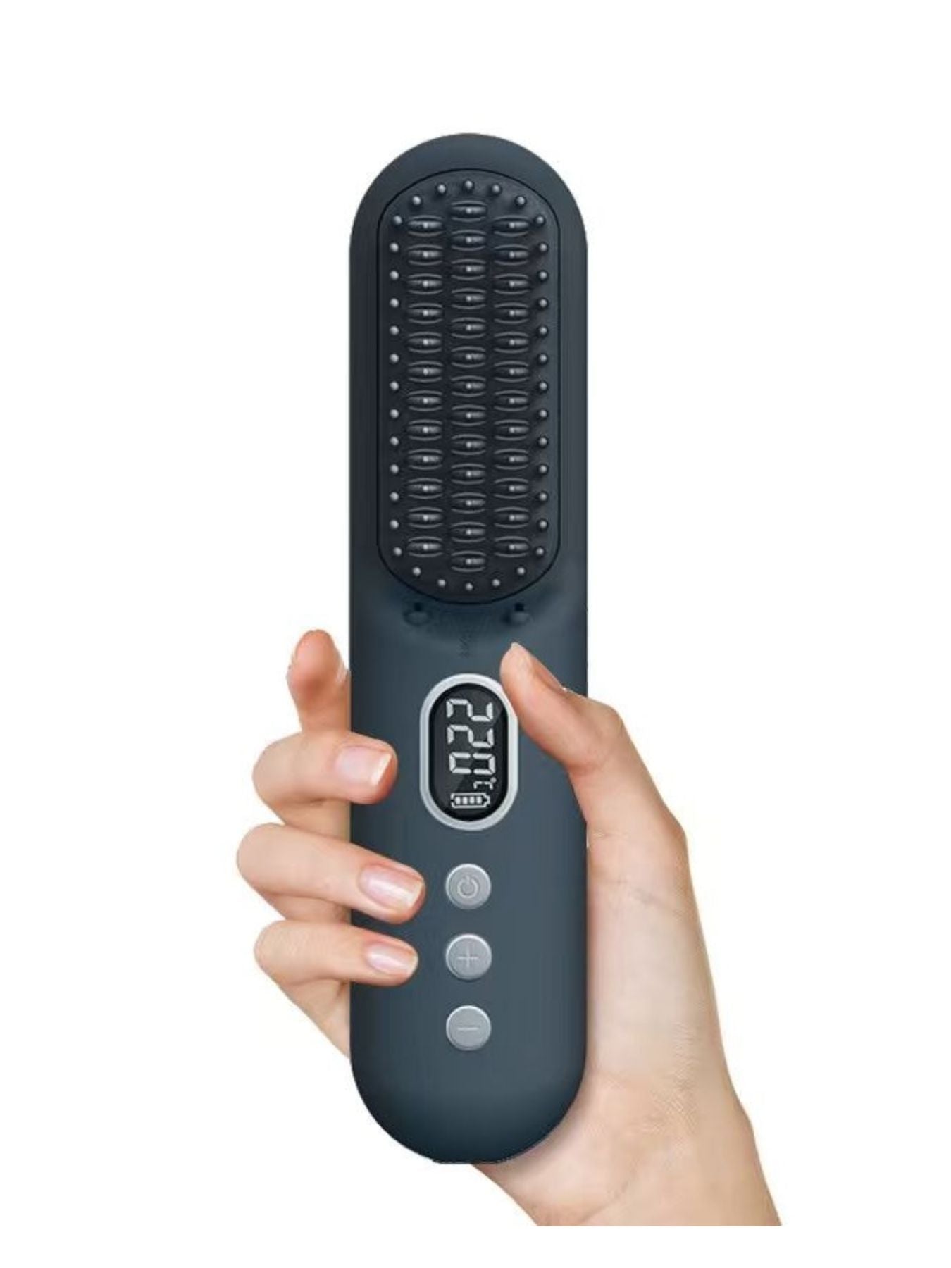 Trendsi fast heating straightening comb in French blue, with a sleek design for quick hair styling and straightening.