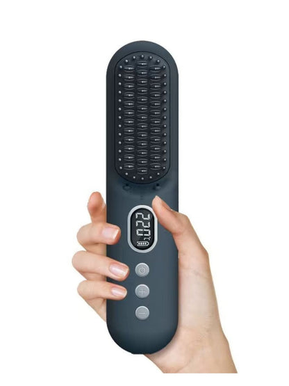 Trendsi fast heating straightening comb in French blue, with a sleek design for quick hair styling and straightening.