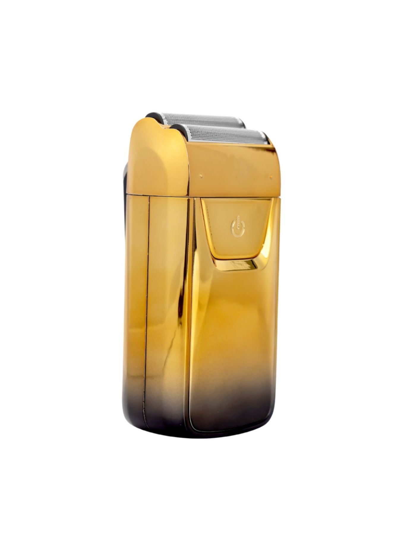 Gold electric shaver with LED display, Trendsi brand, featuring a sleek design and ergonomic handle for a close shave.