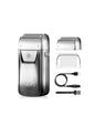 Trendsi gold electric shaver with LED display showing battery level and grooming settings, sleek and modern design.