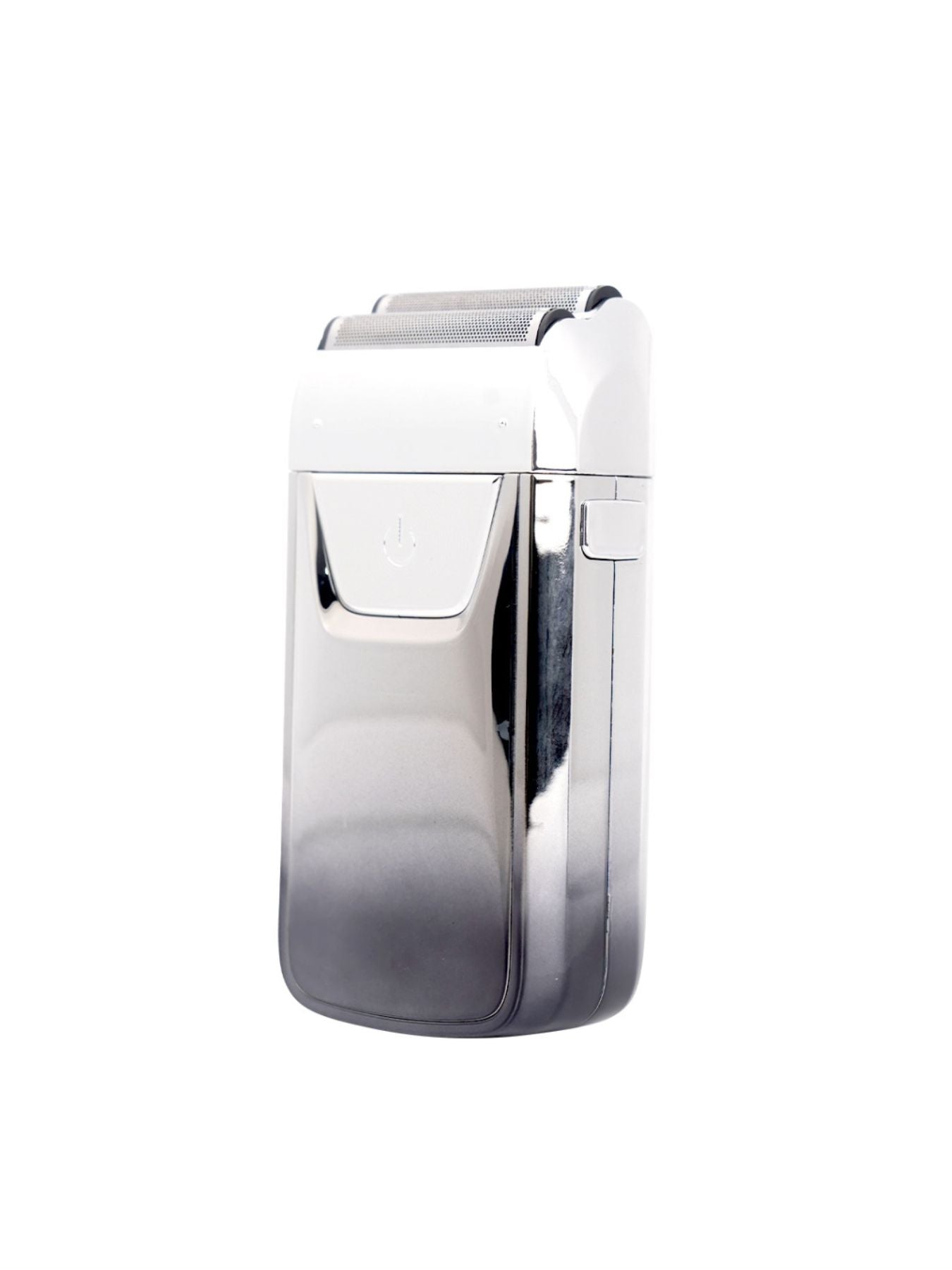 Gold electric shaver with LED display from Trendsi, showing close-up of the sleek shaver head and illuminated LED screen.
