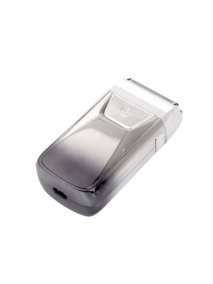 Gold electric shaver with LED display from Trendsi, featuring a sleek design and multiple grooming heads for a close shave.