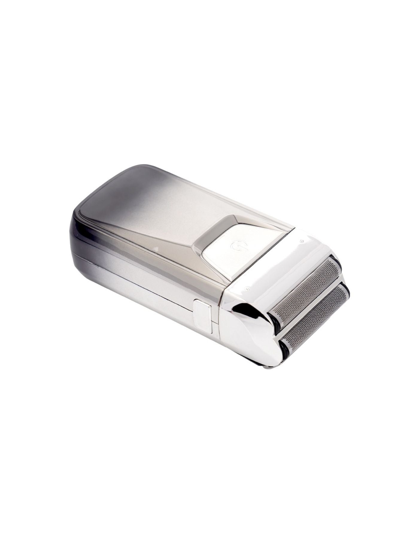 Trendsi gold electric shaver with LED display showing battery life and settings, compact design for smooth shaving.