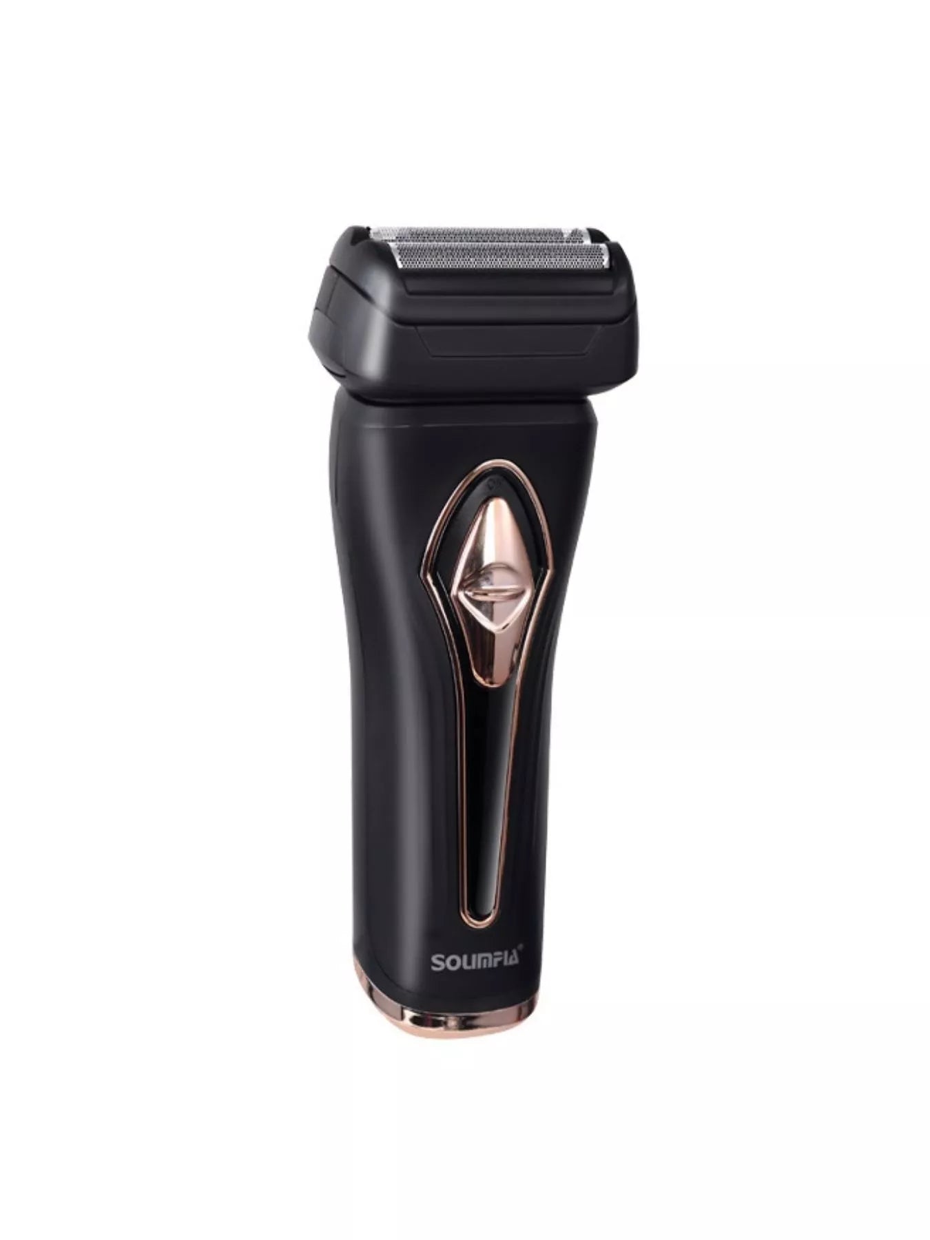 Gold portable electric shaver by Trendsi with compact design and ergonomic handle, ideal for travel grooming.