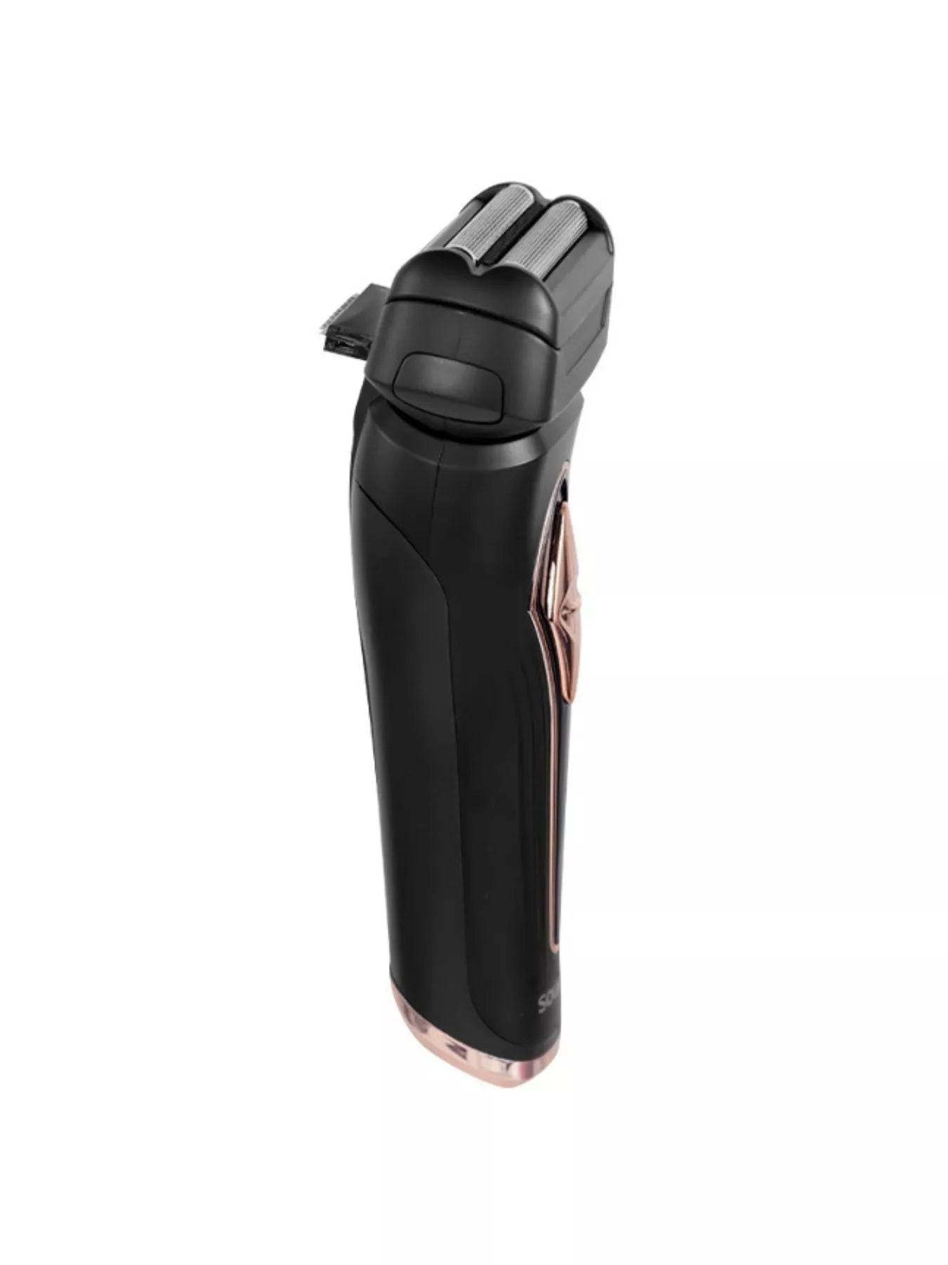 Gold portable electric shaver by Trendsi featuring a compact design and adjustable head for easy grooming.