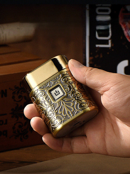Gold portable electric shaver from Trendsi with compact design and ergonomic grip for easy use and precise grooming.