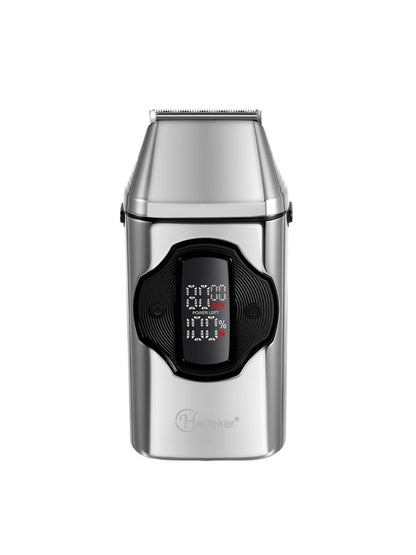 Gold rechargeable electric shaver from Trendsi with a sleek design, ideal for quick and smooth facial hair removal.