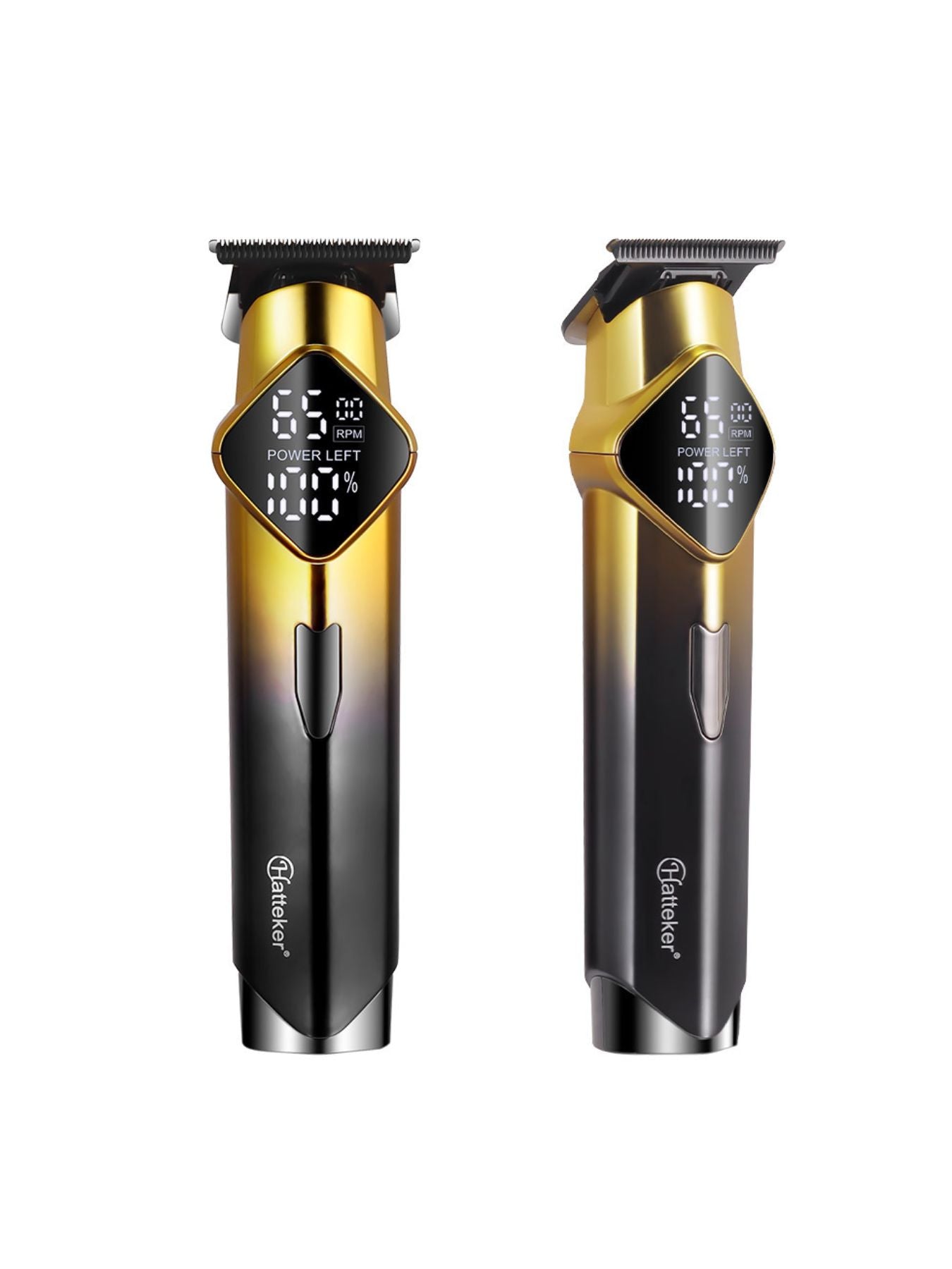 Gold cordless hair clipper with LED display from Trendsi, featuring ergonomic design and adjustable blades for precise grooming.