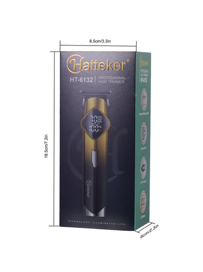 Gold cordless hair clipper with LED display from Trendsi, showing adjustable blades and ergonomic design for easy styling.