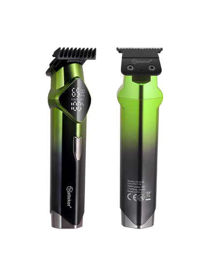 Gold cordless hair clipper with LED display from Trendsi, featuring a sleek design and adjustable blades for precise grooming.
