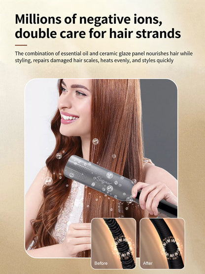 Gold Trendsi curling and straightening hair iron with adjustable temperature control for versatile styling.