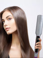 Trendsi gold curling and straightening hair iron with adjustable temperature control, featuring ceramic plates for versatile styling.
