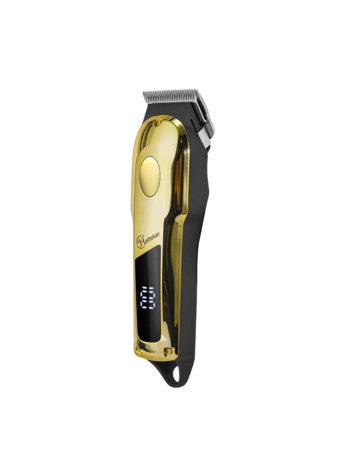 Gold electric foil shaver with LED display, Trendsi brand, featuring a sleek design and ergonomic handle for close shaving.