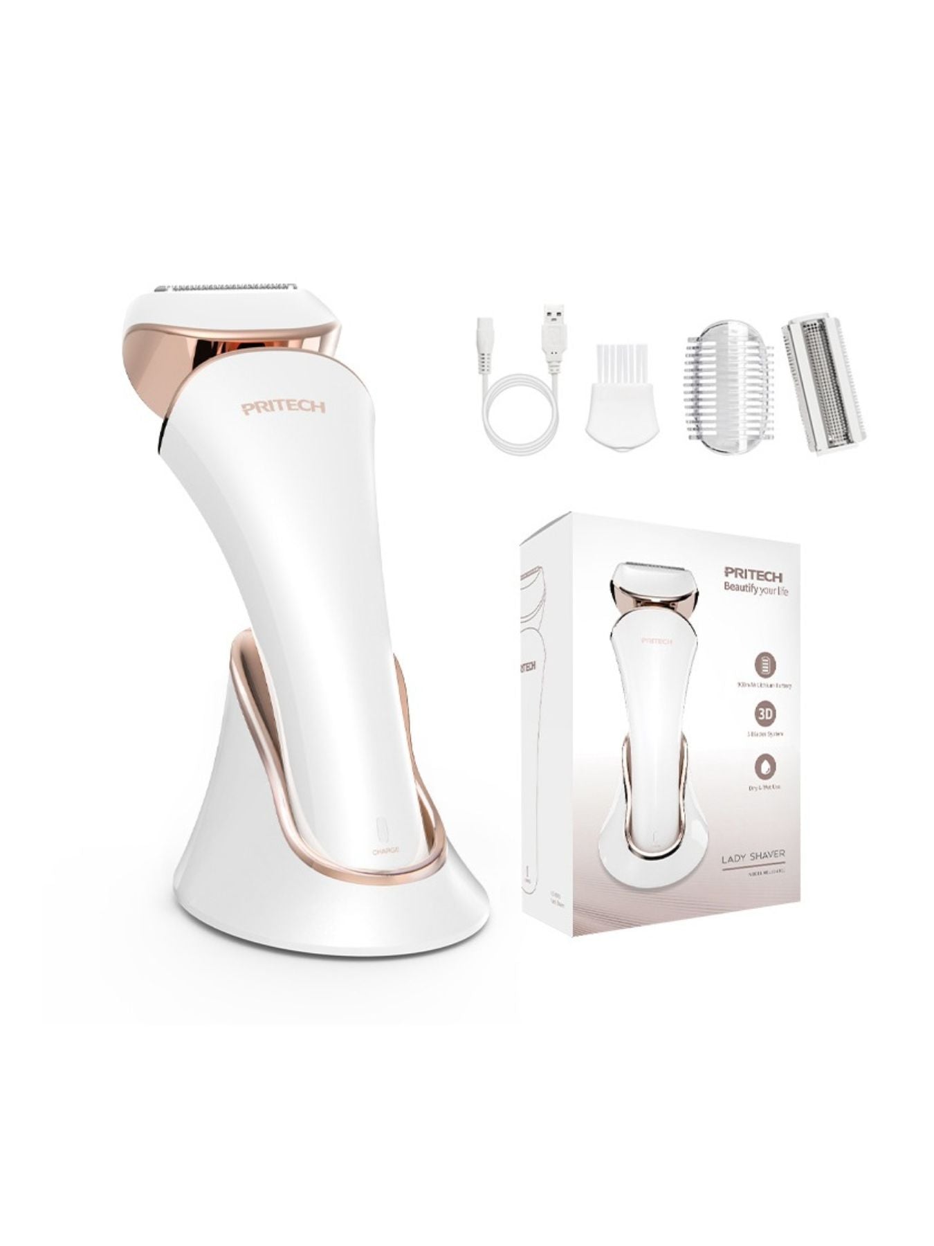 Gold Trendsi painless hair removal epilator with sleek design, suitable for efficient and gentle hair removal.