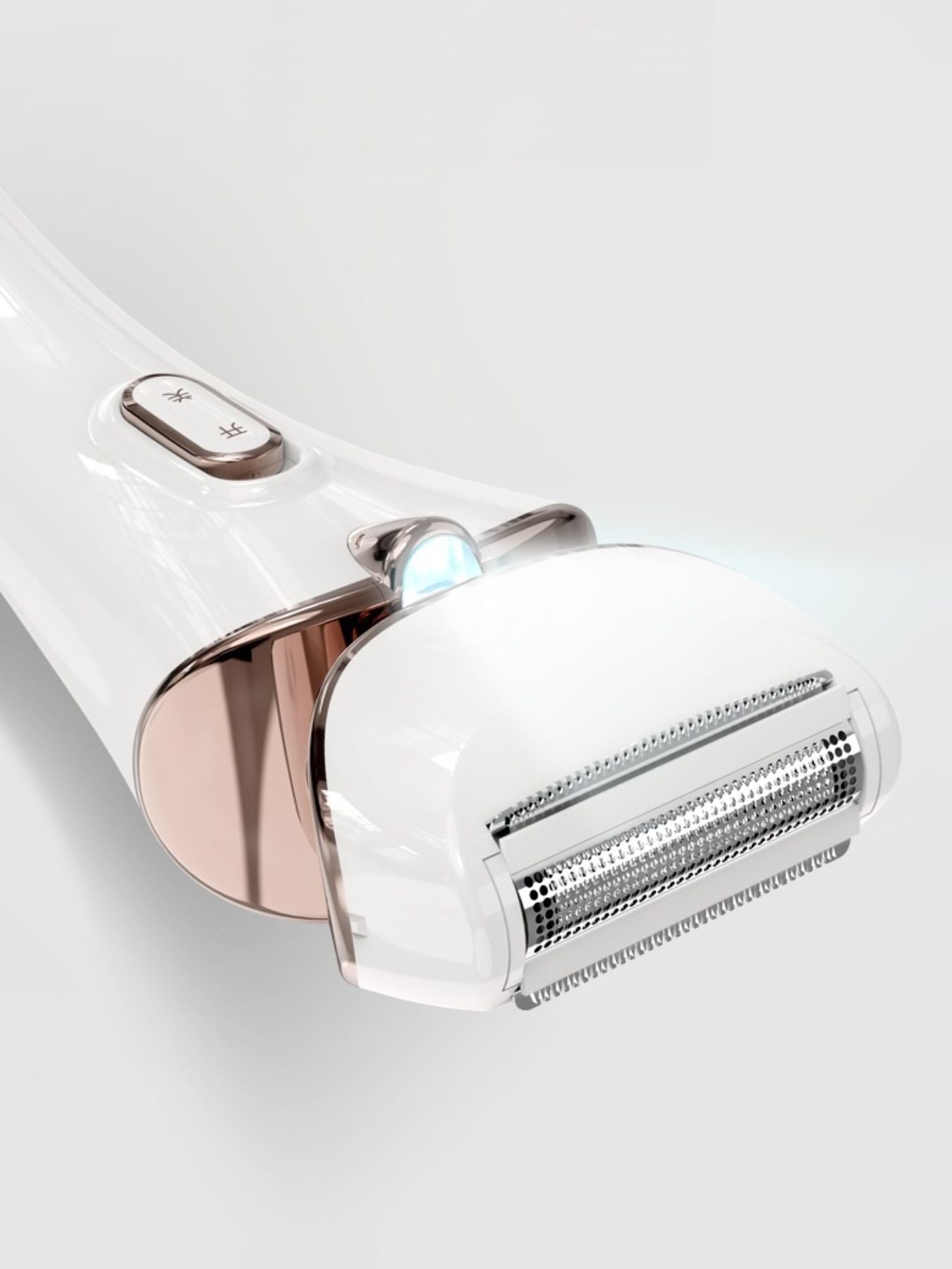 Gold Trendsi painless hair removal epilator with multiple attachment heads for smooth, hair-free skin.