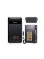 Gold portable electric foil shaver with LED display from Trendsi, compact design for easy grooming.