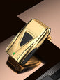 Portable golden shaver by Trendsi with a sleek compact design and shiny gold finish, ideal for on-the-go grooming.