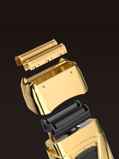 Portable golden shaver from Trendsi with a sleek design, ideal for quick grooming on the go.