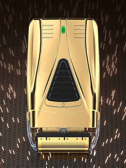 Portable golden shaver by Trendsi with a sleek compact design, perfect for easy grooming on the go.