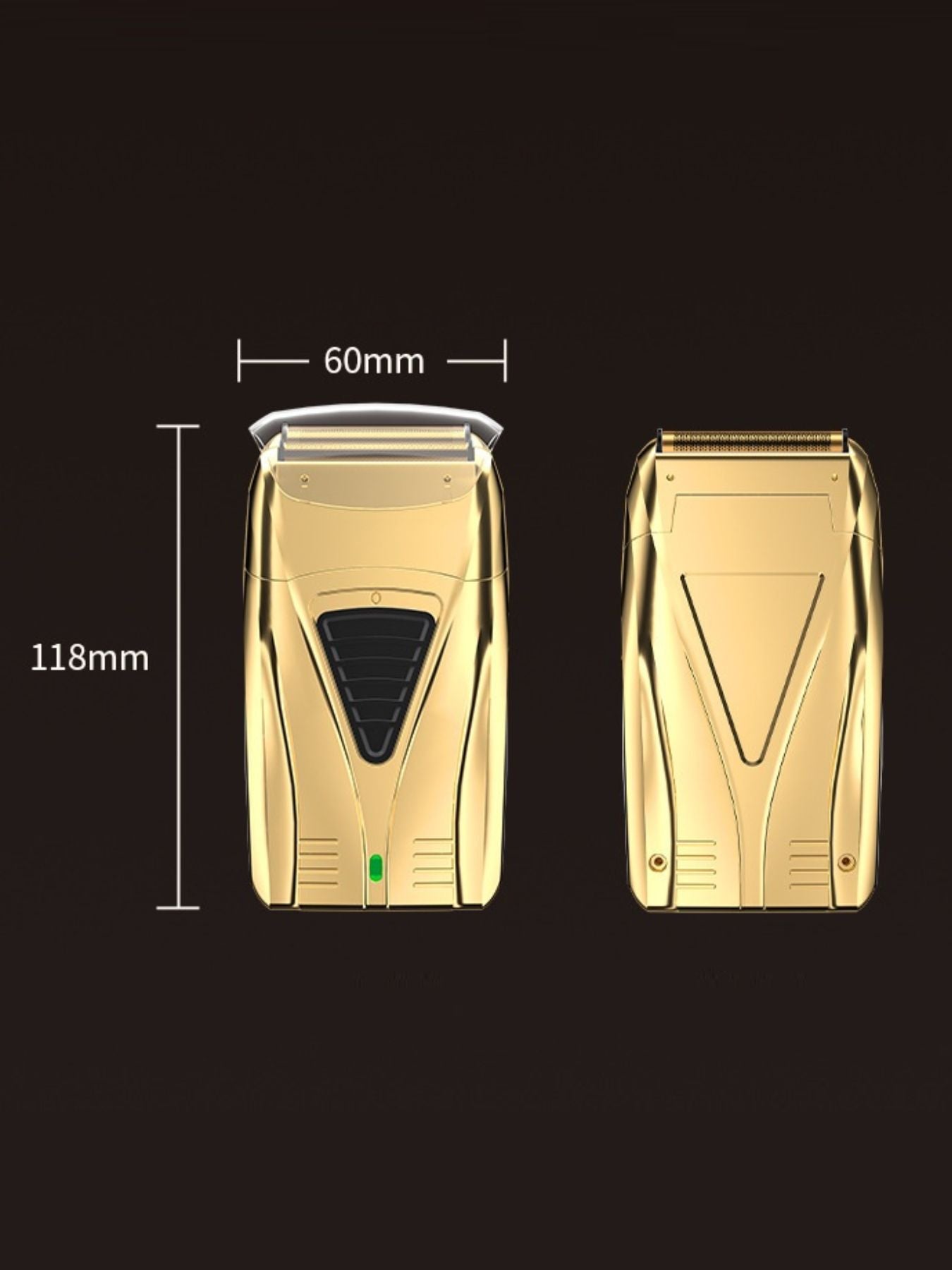 Portable golden shaver by Trendsi, compact design with a shiny gold finish, perfect for on-the-go grooming.