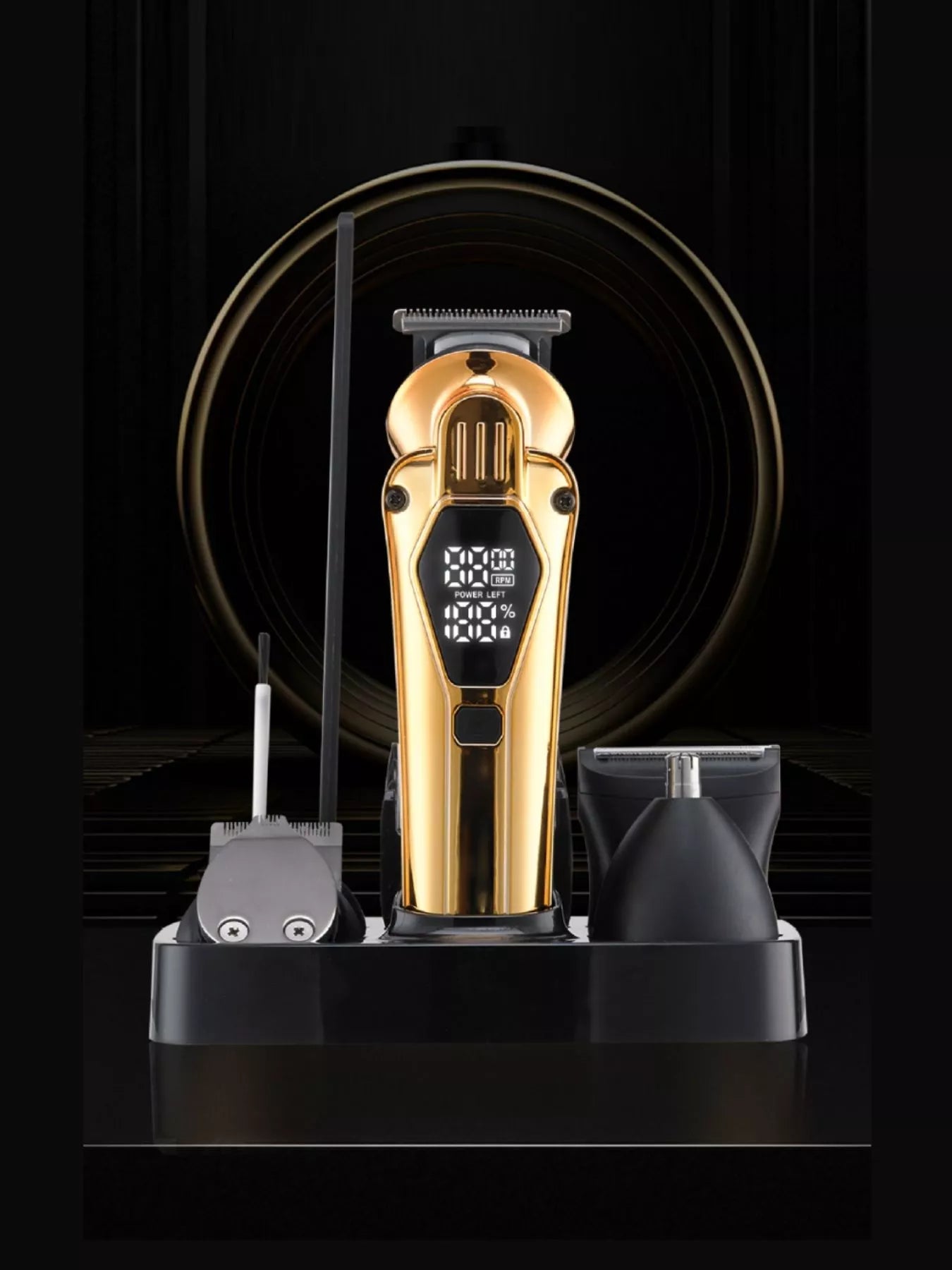 Gold portable hair removal trimmer by Trendsi, compact design with precision blades for easy grooming and painless hair removal.
