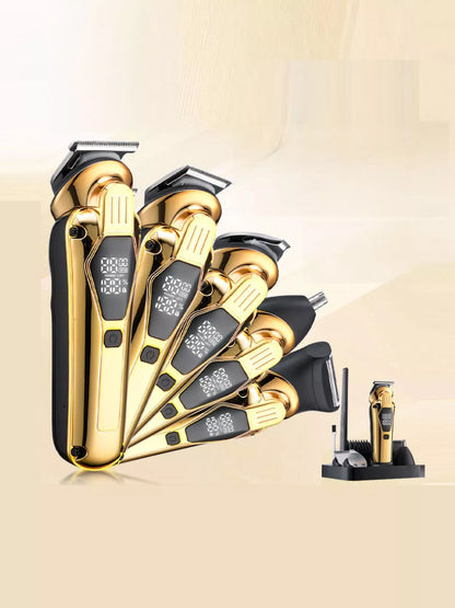 Gold portable hair removal trimmer by Trendsi, compact device with sleek design for quick and easy grooming.