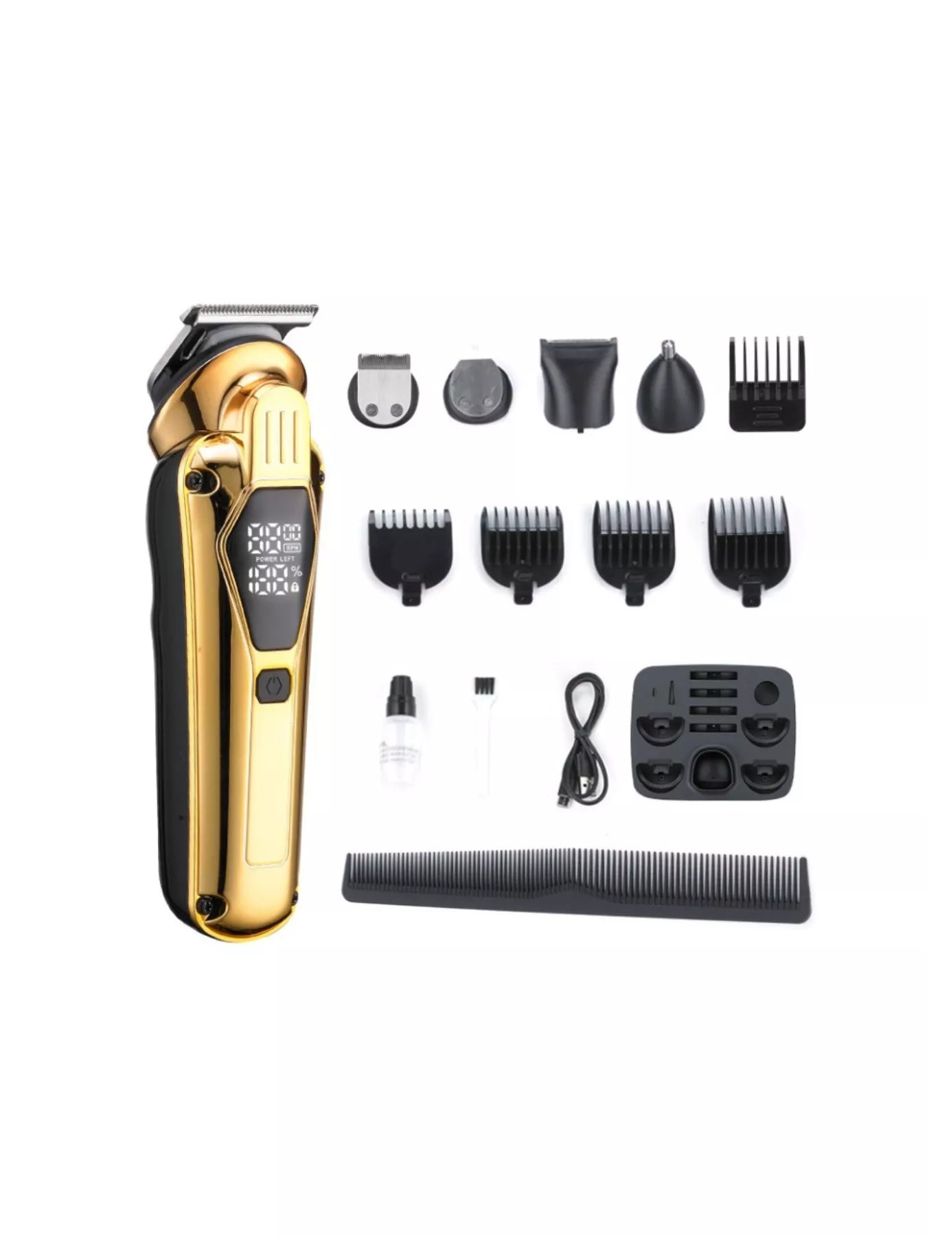 Gold portable hair removal trimmer by Trendsi, compact design with precision blades for easy grooming and hair removal.