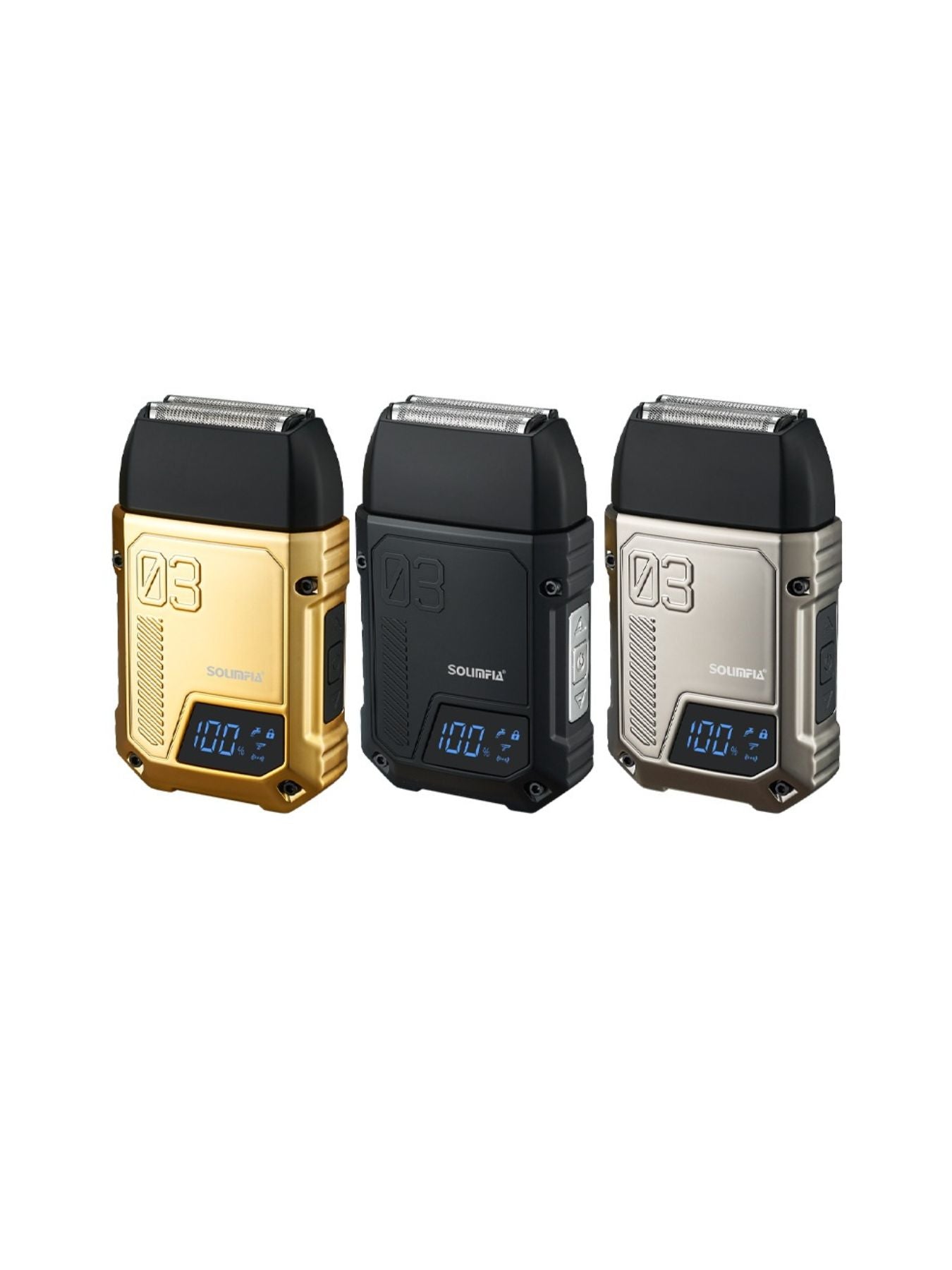 Trendsi rechargeable electric shaver with gold finish, compact design, and ergonomic handle for smooth, close grooming.