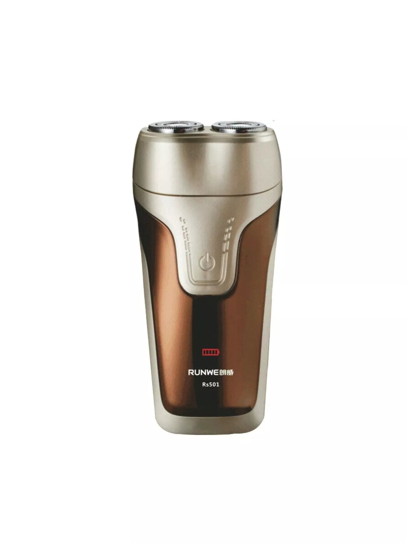 Trendsi rechargeable gold rotary shaver with multiple blades and ergonomic handle for smooth, close grooming.