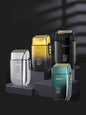 Gold LED display shaver by Trendsi featuring a sleek design and one-size-fits-all ergonomic handle.