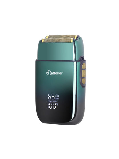 Gold LED display shaver by Trendsi with a sleek modern design and one-size fit, showcasing its illuminated LED screen.