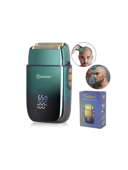 Gold LED display shaver from Trendsi showing a sleek design and one-size ergonomic handle on a plain background.
