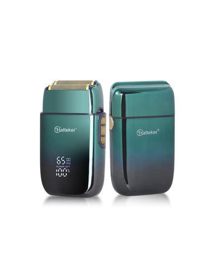 Gold LED display shaver by Trendsi with a sleek design and one-size fit, showcasing the modern grooming device.