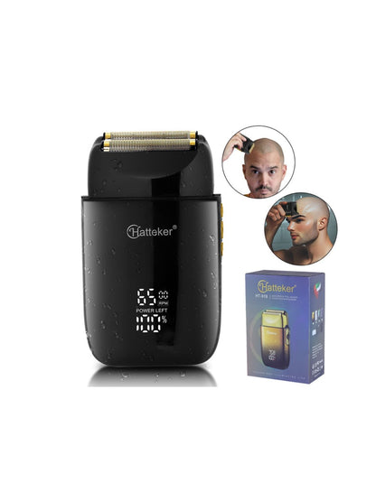 Gold LED display shaver by Trendsi with a sleek design and one-size fit, showcasing a modern grooming tool.