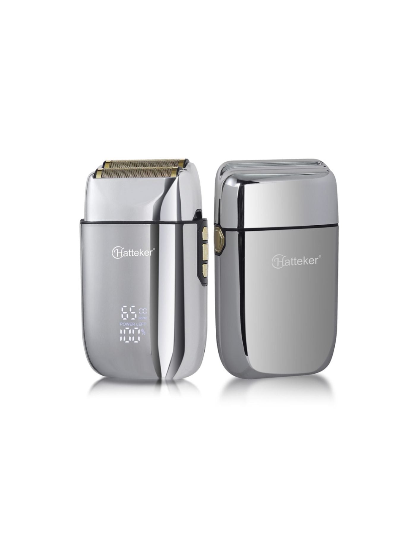 Gold LED display shaver with sleek design, featuring a modern look and one-size functionality, by Trendsi.