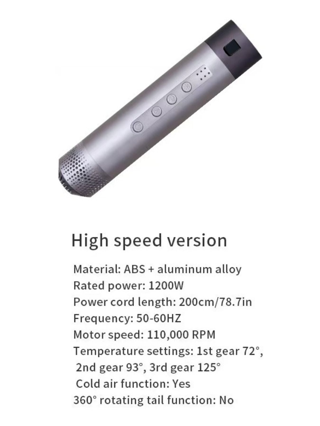 Gray Trendsi 5-in-1 Hot Air Brush with European plug, showcasing versatile styling tools and different attachments for hair styling.