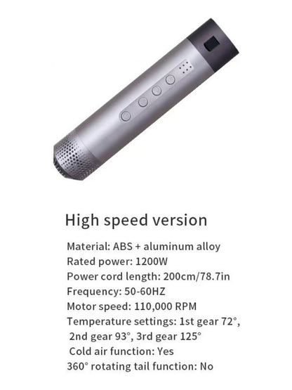 Gray Trendsi 5-in-1 Hot Air Brush with European plug, showcasing versatile styling tools and different attachments for hair styling.