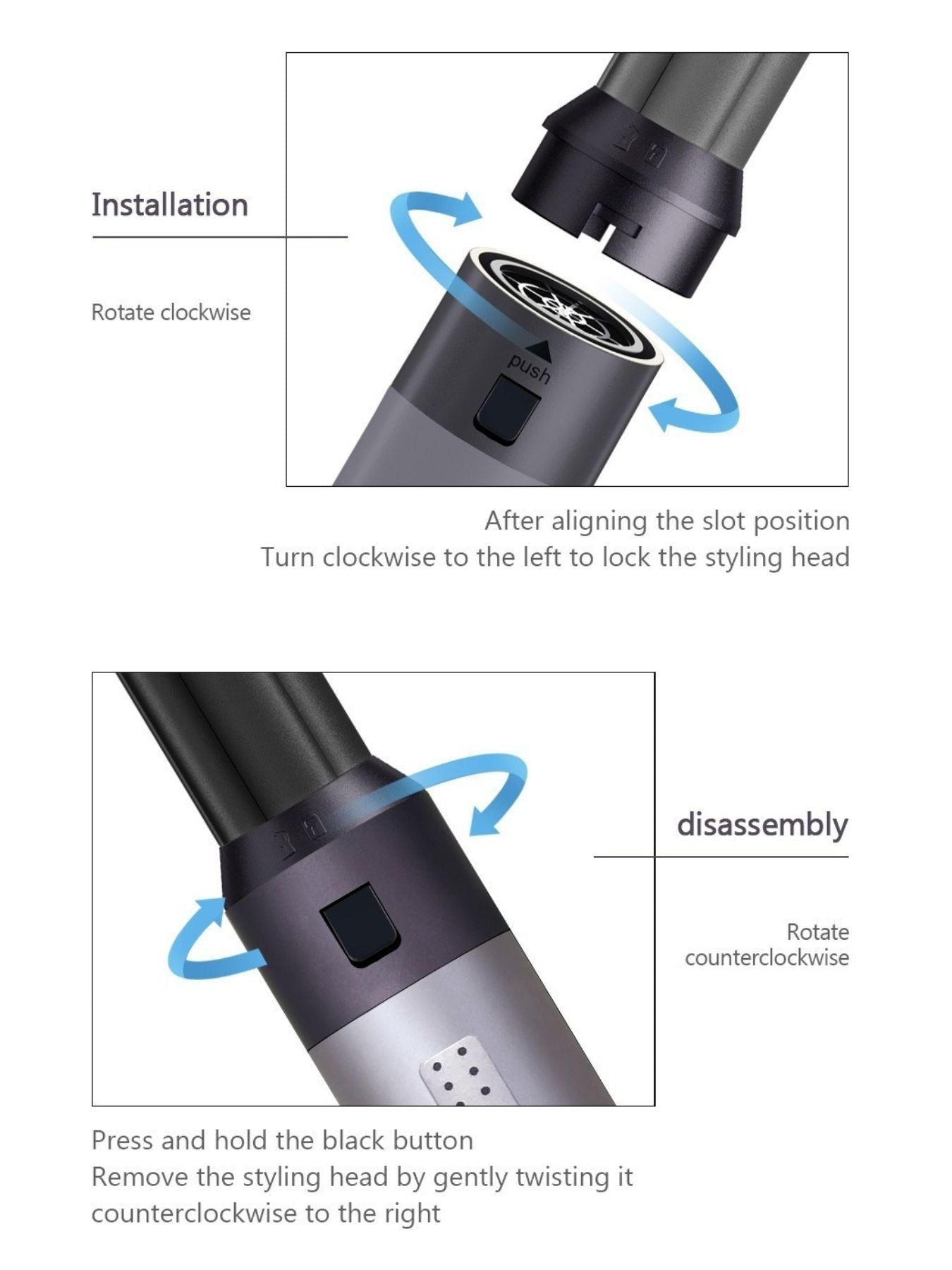 Gray 5-in-1 hot air brush by Trendsi with European plug, versatile styling tool for drying and volumizing hair.