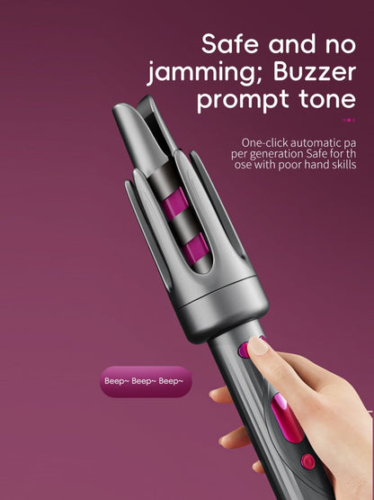 Gray automatic curling iron from Trendsi with European plug, featuring a sleek design and adjustable temperature controls.