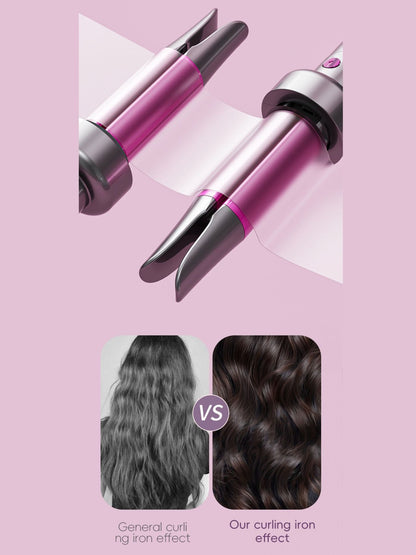 Gray automatic curling iron by Trendsi with European plug, showcasing its sleek design and curling barrel for effortless styling.