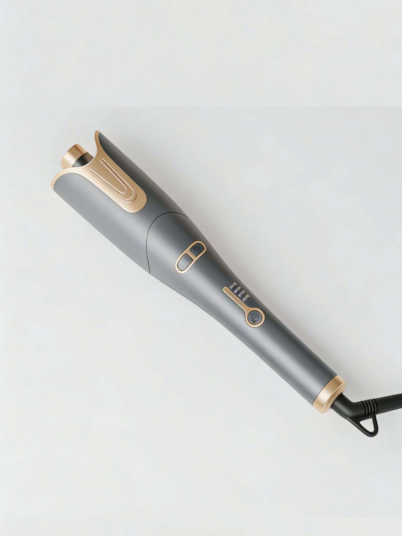 Gray automatic rotating hair curling iron by Trendsi with European plug and ergonomic design for easy styling.