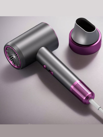 Gray household hair dryer by Trendsi with European plug, fast drying technology and ergonomic design for quick styling.