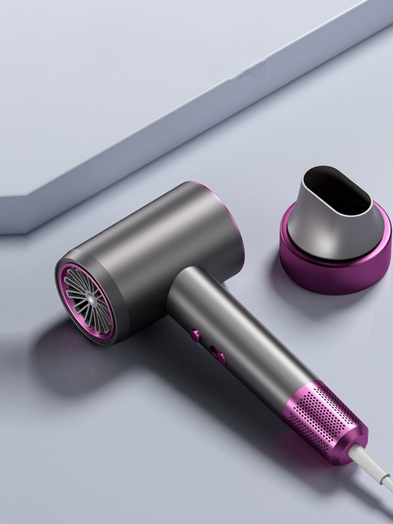 Gray Trendsi household hair dryer with European plug, fast-drying hair styling tool for quick, efficient hair drying.
