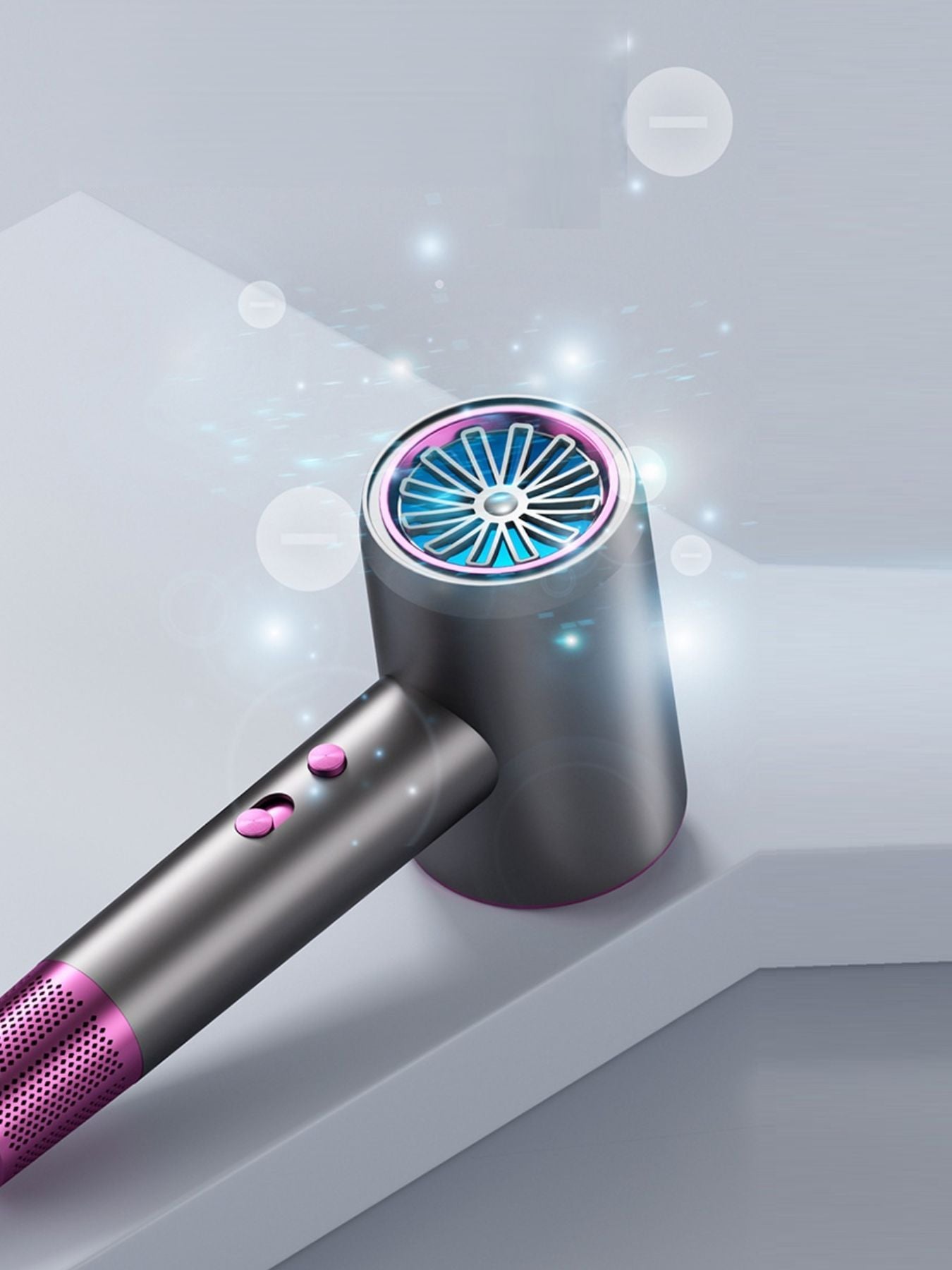 Gray Trendsi household hair dryer with European plug, fast drying feature, compact design for quick hair styling.