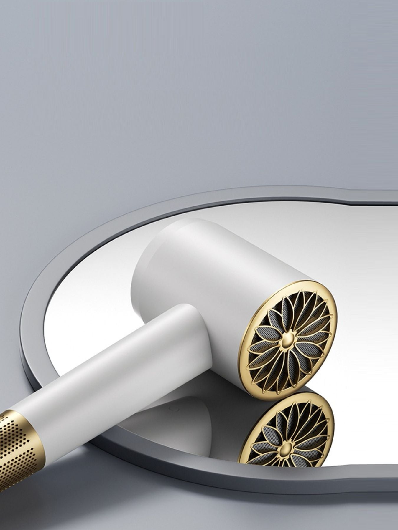 Gray household hair dryer by Trendsi featuring fast drying technology and European plug for quick styling.